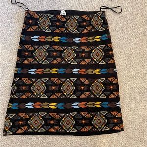 Aztec print skirt